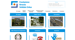 Desktop Screenshot of fondazionebssolidale.it